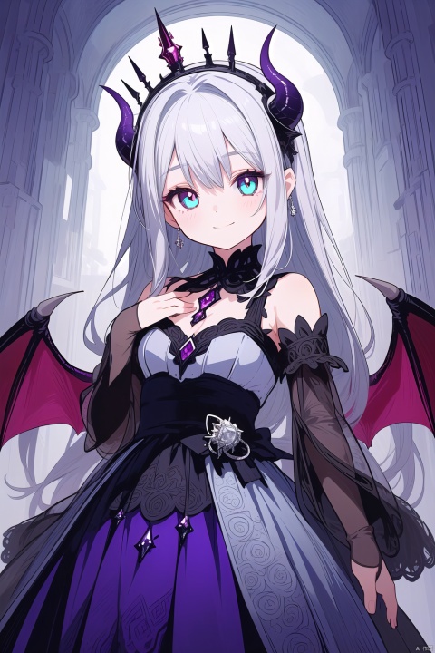  (masterpiece, top quality, best quality, official art, beautiful and aesthetic:1.2),
(diamond demon queen_girl,), light smile,
diamond demon queen dress, intricate dress, highest detailed, zoom_out, perfect eyes, random hairstyle, loli,
diamond demon queen pupil.