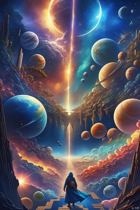 A cosmic wanderer traverses the void, seeking answers among the stars. 
Movie Poster, cinematic light, Professional Art
many details, extreme detailed, full of details,
Wide range of colors., Dramatic,Dynamic,Cinematic,Sharp details
 Insane quality. Insane resolution. Insane details. Masterpiece. 32k resolution.
   
 