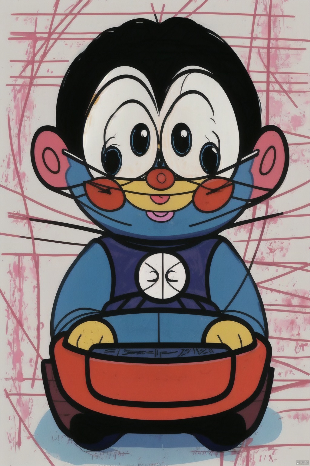  Doraemon,Clutteredlines,, Cluttered lines, Mecha, 1boy, Angel, Zlong, paopaoma