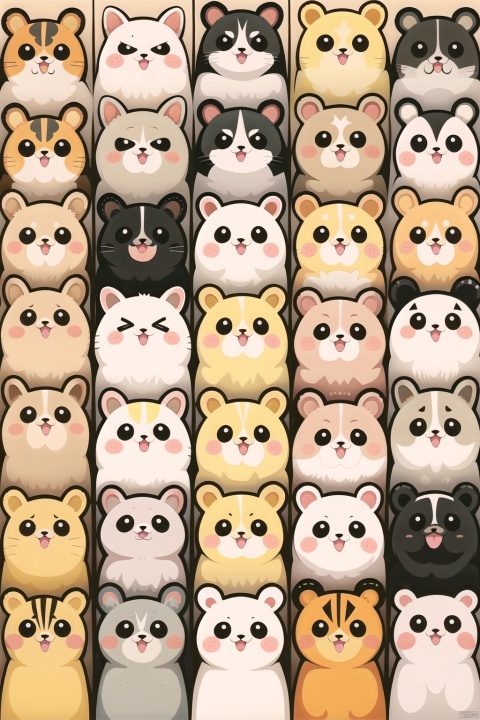  Chicken, dog, hamster, cat, ghost, bird, pumpkin, Pikachu, jack-o-lantern, bear, pig, hamster, rabbit, meerkat, porcupine, rabbit, panda, Pokémon, a group of cute little animals, high definition, 32k