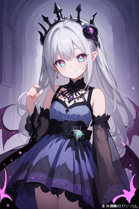  (masterpiece, top quality, best quality, official art, beautiful and aesthetic:1.2),
(diamond demon queen_girl,), light smile,
diamond demon queen dress, intricate dress, highest detailed, zoom_out, perfect eyes, random hairstyle, loli,
diamond demon queen pupil.