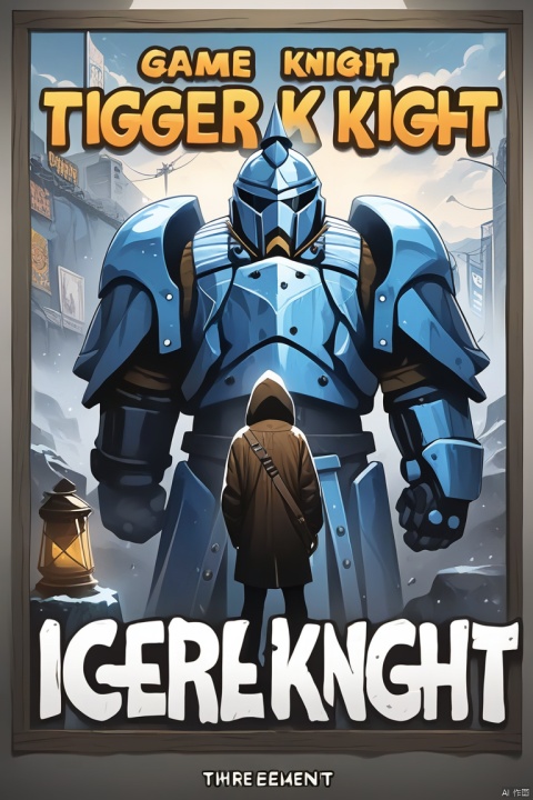  Masterpiece, Poster, Best Quality, poster, 2d game characters, Masterpiece, title, three game characters, Ice Element Tiger Knight