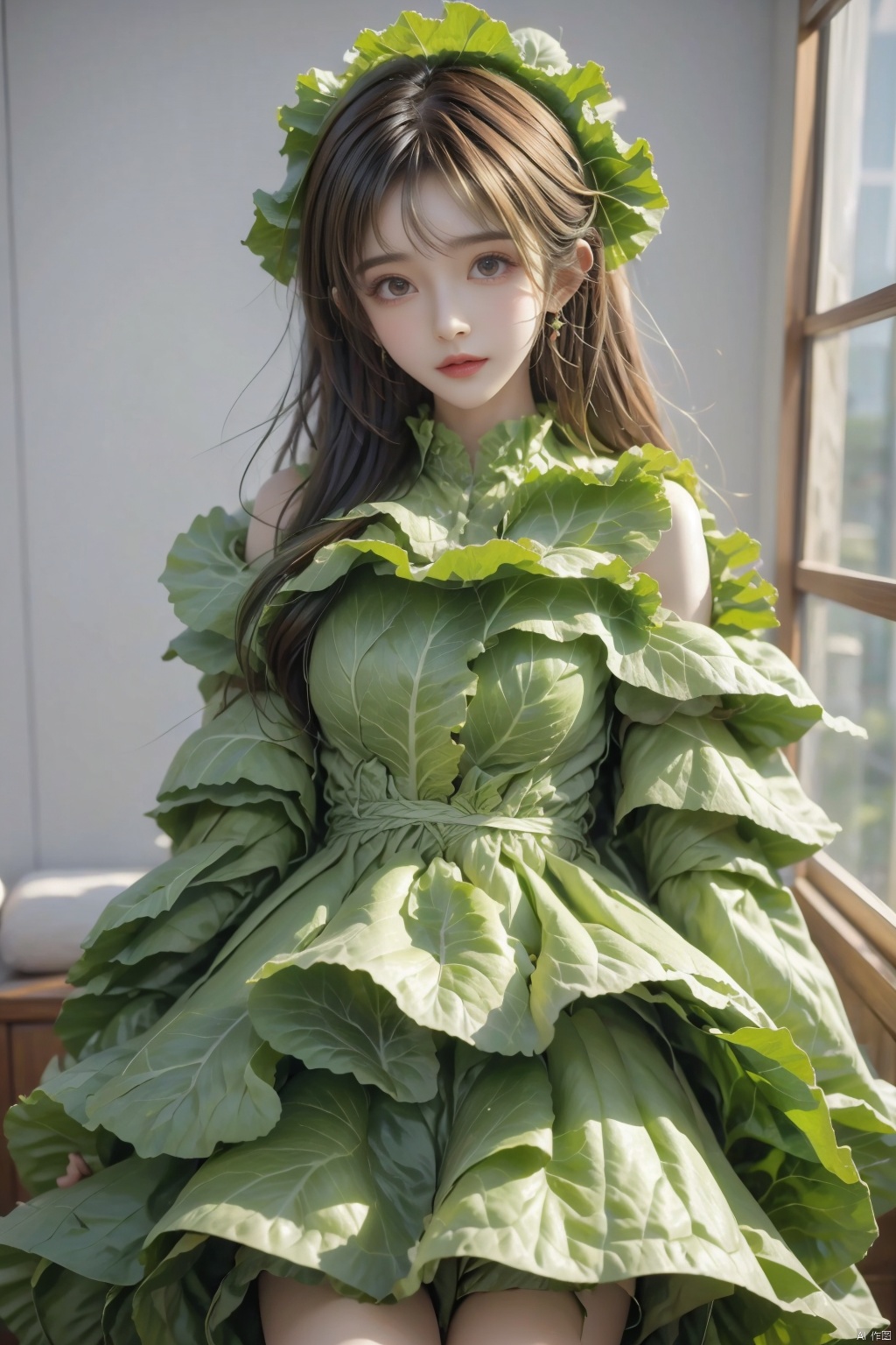  1girl,cabbage_dress, wangyushan