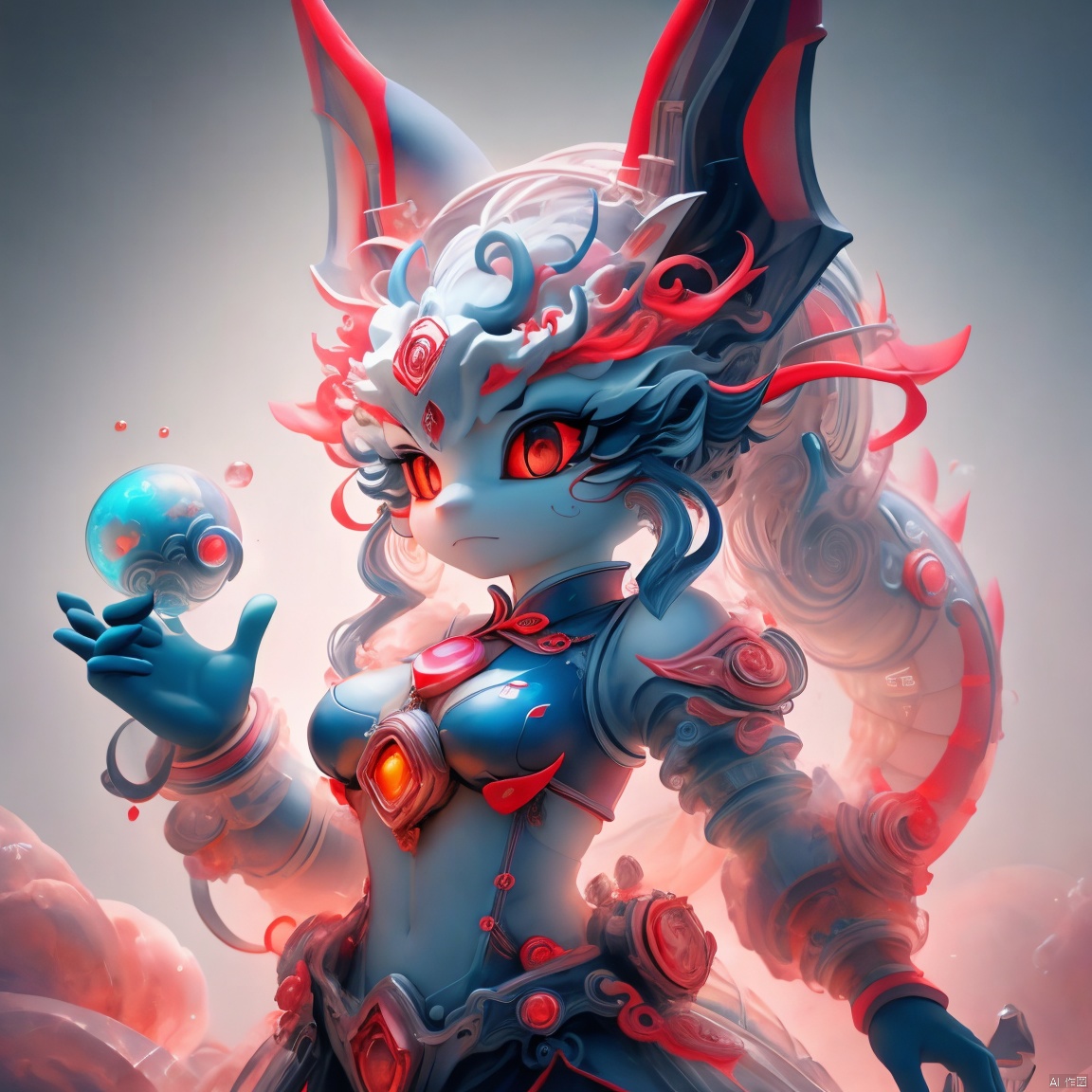 On the left is the red Chinese dragon, and on the right is the blue Chinese dragon,angular, the dragon is integrated with the wave canvas, using a psychedelic landscape and realistic style, psychedelic images, tumbling waves, The overlap of red and blue turbulence, fascinating fields, highly imaginative scenes, perfect detail, style is Callas Ace, color futurism, UD images, patterned explosions, splash effects, Francesco Starovitsky, Fluid, Panoramic View, Light and Dark Contrast, Backlight and Motion Lines, Textured Skin, HD Detail, Ultra Detail, Ultra High Definition, 16k resolution, Ultra High Quality, OC Render, 3D Render,arttoy