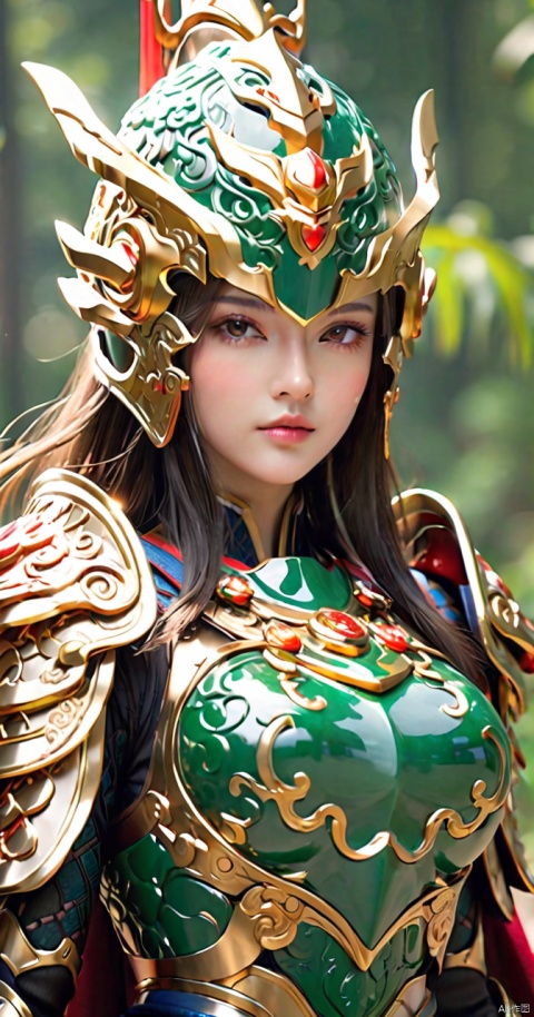 (masterpiece),(best quality:1.2),official art,(extremely detailed CG unity 8k wallpaper),(photorealistic:1.4),(1 girl:1.3),solo,ancient armor,complex pattern,jade decoration,shaded_face,contempt,manhood,outdoor,curvy,fair_skin,helmet,jade decoration,weapon,sword,holding,simple_background,medium breasts,sense of strength,