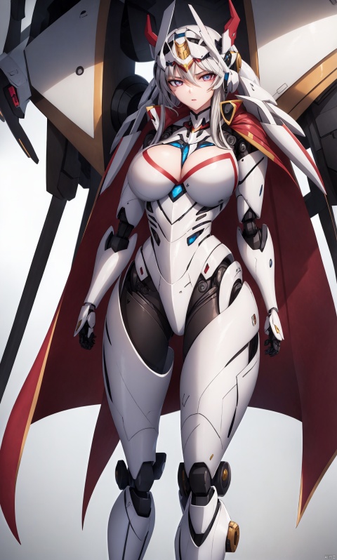  8k, best quality, masterpiece,1girl, illustration, an extremely delicate and beautiful, extremely detailed ,CG ,unity ,wallpaper, finely detail, official art, unity 8k wallpaper,big breasts, incredibly absurdres, quan,ban,,red cape,malenia_blade, hjyzbrobot, machine,1girl, hjyjiazhourbt,white_armor, Mecha,Female robots, leidianjiangjun, ,Slim,Perfect figure, , tianqi,Perfect body, Anime, seductive eyes
