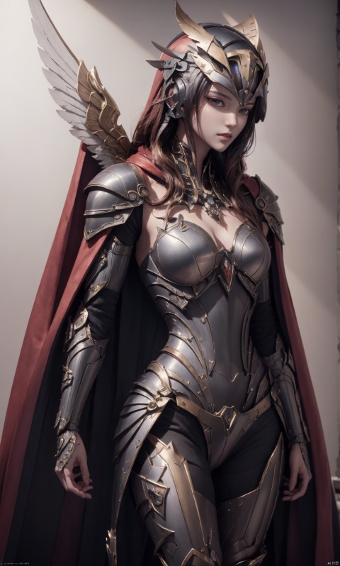  8k, best quality, masterpiece, illustration, an extremely delicate and beautiful, extremely detailed ,CG ,unity ,wallpaper, finely detail, official art, unity 8k wallpaper, incredibly absurdres, quan,ban, cursed_left_arm,winged helmet,red cape,malenia_blade, hjyzbrobot, qtcg