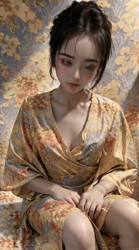  best quality,realistic,masterpiece,Highly detailed,HDR,UHD,8K,1girl, pearl necklace,gem,pearl,jewelry,Victorians, rococo, ornate, intricate headdresses, delicate lace, black hair,intricate hairstyles, European,Crossed legs, cake dresses, flower,(best quality),((masterpiece)),(highres), original, extremely detailed 8K wallpaper,(an extremely delicate and beautiful), masterpiece, best quality, heels, Light master, tutututu
