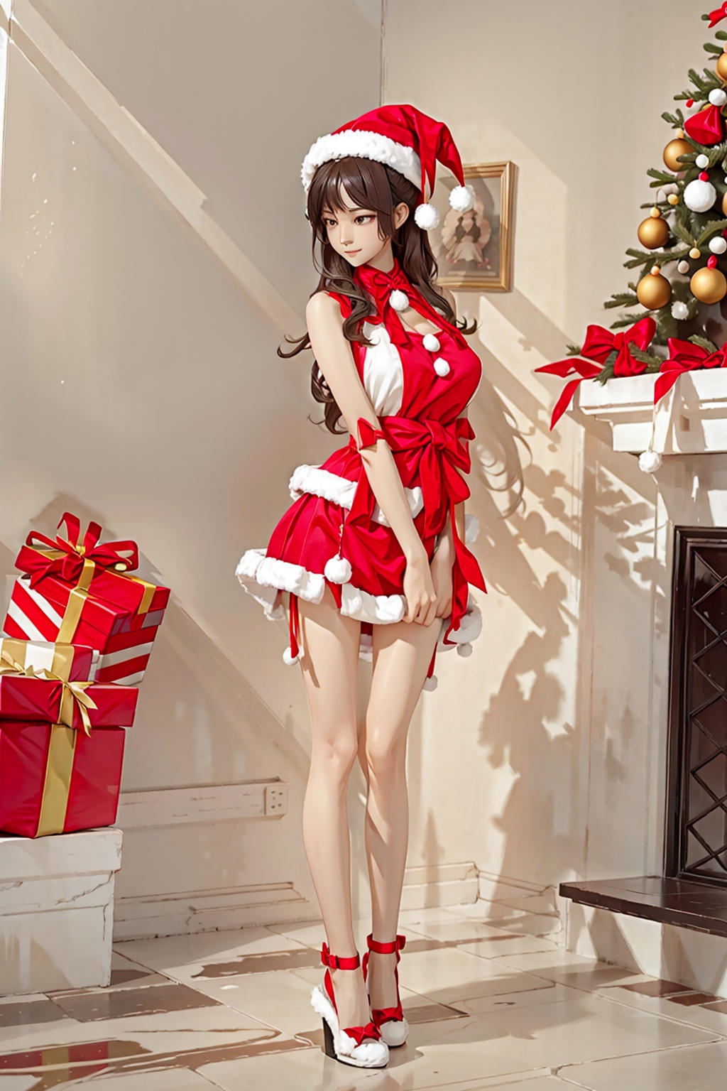  full body,big breasts, jixiaoman, tutututu, christmas