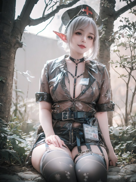  tutututu,bondage,solo,thighhighs,nurse cap,harness,see-through,nurse,choker,garter straps,black choker,garter belt,chest harness,skirt,,era elf,(giant elves sit on the treetops:1.2),(snowflakes:1.4),(blue skin),enchanting beauty,(fantasy),(elf mother tree),(world tree),ethereal glow,pointed ears,delicate facial features,long elegant hair,mystical ambiance,soft lighting,tranquil expression,harmonious with nature,subtle magical elements,serene,dreamlike quality,pastel colors,1person blue_skin,(castle),