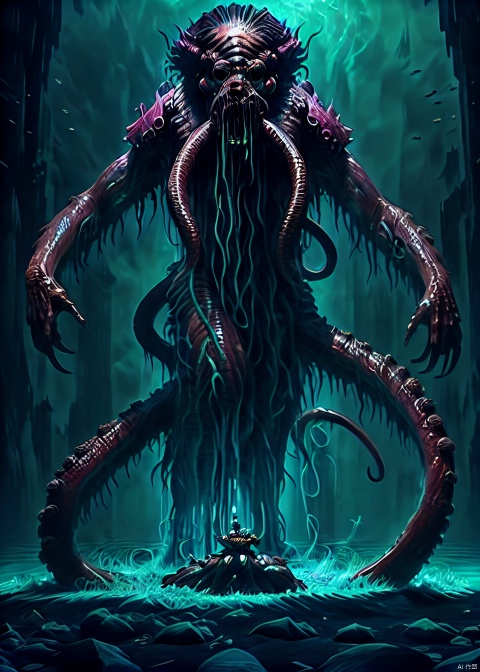 (8k, RAW photo, best quality, masterpiece:1.2),ultra realistic, masterpiece, , solo, white background, full body, monster, simple background, standing, tentacles, eldritch abomination, 1girl,solo, black hair, long hair, 1girl, upper body, holding skull, realistic, closed mouth, 1boy, spines, ribs, entrails, no humans, bubble, submerged, bone, water, jellyfish, underwater, optimus prime,(((len blur))),