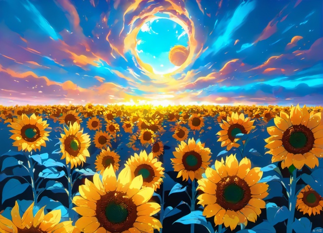  (Fantasy style: 1.5) Object perspective, changeable colors (Fantasy World) Hyper-realistic style (intricate details) A psychedelic,((1sunflower)),Realism,Realistic writing,pov sunflower,((close-up)),