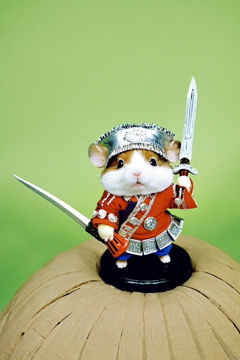  miaoyuansu,miao5,A hamster warrior with a weapon in his hand. 