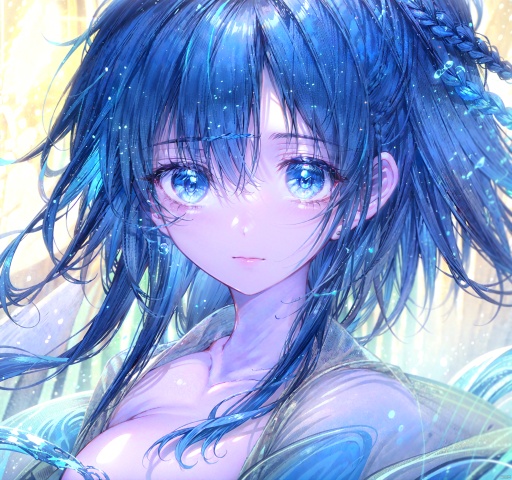  masterpiece,(an extremely detailed and delicate),(labcoat),ray tracing,(loli),(solo),(petite),Reflected light,(blue hair)++(blue eyes)++Messy hair++Flipped hair++floating hair++(braid),large breasts,(very Brilliant brilliance),(very detailed light),(Beautiful Lighting), yeqinxian