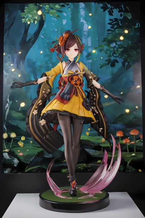  score_9,score_8_up,score_7_up,best quality,masterpiece,source_anime,8k,best quality,masterpiece,(high detailed skin),symmetrical,(full body),
(shadow girl),
qianzhi, 1girl, gloves, black gloves, hair ornament, japanese clothes, pantyhose, kimono, red eyes, flower, black footwear, multicolored hair,
masterpiece, best quality, high quality,extremely detailed CG unity 8k wallpaper, An enchanting and dreamy scene of a fantasy forest, (with towering trees), (pink),glowing mushrooms, and hidden fairy glens, creating a sense of mystique and enchantment, BREAK, (1 cute girl, solo, chasing fireflies. full body), artstation, digital illustration, intricate, trending, pastel colors, oil paiting, award winning photography, Bokeh, Depth of Field, HDR, bloom, Chromatic Aberration ,Photorealistic,extremely detailed, trending on artstation, trending on CGsociety, Intricate, High Detail, dramatic, 1girl, qbxjl,backlight
, figure