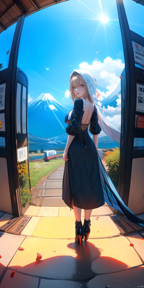  realistic, octane render, 3D CG, [(simple background:1.3)::5],Dynamic angle,[Bottle bottom], (1girl:1.3), art by makoto shinkai (flat color:1.3),colorful,floating colorful wind,(Highest picture quality), (Master's work), (Detailed eye description),(imid shot,macro shot:1.25),(8K wallpaper), (Detailed face description),depth of field,(lens flare),floating colorful water, (floating colorful mount fuji:1.3),floating colorful traffic light,roadblock,railing,ruins,moss,floating rain,stream,wilderness,small dust, ((breeze)), wind, summer,sunlight, (railway:1.3), (blurry background), road by the sea,ruins,station, (An abandoned roadside station:1.2) ,Mountains and forests,water,wading,partially_submerged,(Strong sunlight:1.2),(Altocumulus:1.2),bird, butterfly, falling petals, (from back,from below:1.1), (fisheye:1.2), full body,standing,looking back, looking to the side,
wlop style,wlop,
\\\\\\\\\\\\\\\\\\\\\\\\\\\\\\\\\\\\\\
aboniya,def clothes,1girl,breasts,dress,bangs,hair between eyes,veil,nun,
\\\\\\\\\\\\\\\\\\\\\\\\\\\\\\\\\\\\\
,full_body,1girl, 1 girl, beautiful face, haoche, large_breast, wlop, new syq, shenlidef