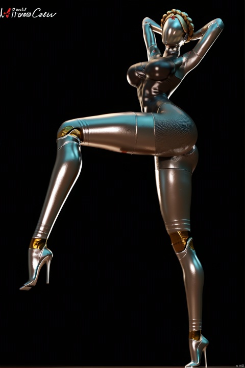  score_9, score_8_up, score_7_up, score_6_up, , 
,jijia, 3d, CG, solo, 1girl,atomic heart, rubber suit, breasts,  bodysuit, shiny clothes, skin tight, latex, shiny, large breasts, latex bodysuit,  cleavage, shiny skin,

full body, looking at viewer, simple background,illustration,tall woman,elegant stride,centered figure,three quarters proportion,light path,perspective effect,black background,sparkling effects,graceful ballet jump,dancing,a dancing woman