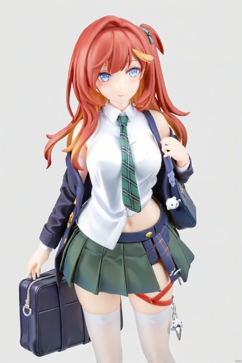  nai3,masterpiece, best quality,1girl, alternate costume, solo, bag, looking at viewer, blush, plaid, charm (object), bag charm, bangs, contemporary, sidelocks, jewelry, character name, female woman, white background, \\\\\\\\\ nai3, masterpiece, best quality,1girl, school uniform, alternate costume, solo, skirt, bag, necktie, multicolored hair, looking at viewer, blush, plaid skirt, school bag, plaid, charm (object), bag charm, sidelocks, jewelry, pleated skirt, green skirt, white shirt, green necktie, collared shirt, character name, female child, white background,school_uniform,school_girl,school_uniforms, \\\\\\\\\\\, xndy,1girl,blue eyes,navel,red long hair,white thighhighs,single glove, figure