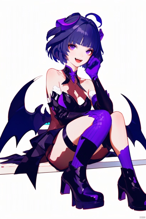  nai3, 1girl, solo, ahoge, virtual youtuber, , flower, looking at viewer, sitting, open mouth, smile,bangs,between legs, sunflower, :d, hand between legs, blue background, fang, feet out of frame,haoche,violet,
\\\\\\\\\\\\\\
meimo, succubus, 1girl, gloves, raiden mei, elbow gloves, long hair, bangs, (single thighhigh:1.2), bare shoulders, breasts, purple gloves, boots, succubus wings, demon girl,