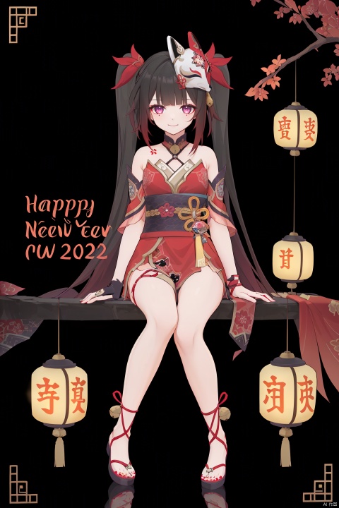  (hyper cute girl:1.1025), (flat color, vector art:1.3401), Chinese dragon theme, beautiful detailed eyes, hyper-detailed, hyper quality, eye-beautifully color, face, (her hair is shaped like a Chinese dragon, Chinese dragon, hair, Chinese dragon:1.2763), (1girl:1.2155), (high details, high quality:1.1576), (backlight:1.1576), high quality, (title:happy new year 2024:1.3), (cover design:1.2), simple background, cover art, trim, album_art,/, /, /, /, /, /, /,1girl, (chibi), , huahuo, 1girl, single_glove, mask on head, sash, black hair, twintails, purple eyes, obi, fox mask, single glove, japanese clothes, (Cherry blossom tattoo, chest tattoo:1.1),/, /, /, /,(((holding a little Chinese dragon))), (((sitting, Chinese dragon on legs))), [[smile]], large breast, dragon, (((Chinese dragon print))), (Loong:1.2), pajamas, kimono, bare shoulders,/, /, /, /, /, /,(Chinese text:1.3), (Chinesetext新年快乐:1.3), chinese Greetings, red_bandeau, year of the loong, loong pattern, lantern, red background, ((simple background)), ((happy new year 2024, new year theme, new year, 2024, gift box,)), (red decorations on dragon), ((Chinese new year)), Chinese knot, red ornaments, spring festival,/, /, /, /, /, /, /,hair with body, CTA dress, CAY leg, Loong hands, body with Loong, dress with Loong, light particles, (Hair with Loong:1.2155), small breast with Loong, 1girl, small breast, marbling with hair and clothes, (original:1.1025), (arm down:1.1025), (paper cutting:1.1025),------,Low saturation, grand masterpiece, Perfect composition, film light, light art