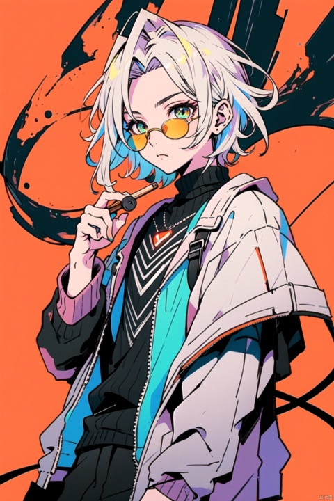  //
( code background), (data background,:1.2),
//
multicolored_background,red and white background,sam yang, (1boy:1.3), (short white hair,hair slicked back,:1.2)black sunglasses, expressionless,cowboy shot, no_eyes,(colored inner hair, colored_tips,:1.2), shota, ink style, Light-electric style, (\shuang hua\), 372089, flat, cozy animation scenes, bpstyle, green eyes, w_(arknights)