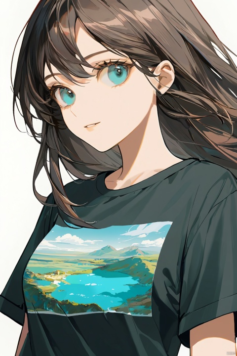  1girl,t-shirts,simple background,extremely detailed,masterpiece,very aesthetic, Lappland