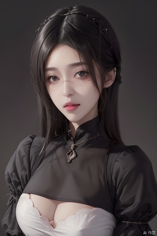  score_9, score_8_up, score_7_up, best quality, masterpiece,realistic, 1girl, solo, blindfold, yorha no. 2 type b, black blindfold, upper body, puffy sleeves, dress, short hair, white hair, black dress, juliet sleeves, hairband, breasts, cleavage cutout, long sleeves, parted lips, turtleneck, clothing cutout, black hairband, medium breasts, covered eyes, mole under mouth, mole, lips, pink lips, nose, facing viewer, hair over eyes, teeth, pf-hd