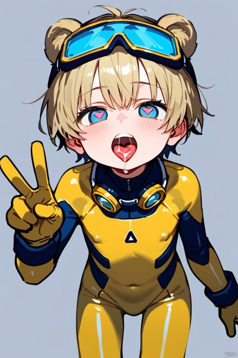  score_9,score_8_up,score_7_up,score_6_up,score_5_up,source_anime,8k,
(solo),male focus,yellow (bear ears: 1.2), shota,blue pupils,yellow (short_hair: 1.5),
yellow bodysuit,v,ski goggles,
heart-shaped pupils,fucked silly,tongue out,
sketch-style, unfinished, Kal'tsit