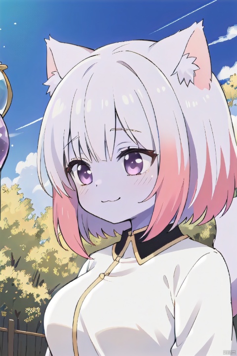  photo of a masunya, (purple skin color:1.5), (multicolored body:1.5), teen, cute, thin outline, cat ears, tail, mature female, hourglass, wide hips, absurdres, detalised background, anime coloring, anime screencap, highres, short hair, (solo, solo focus), black dress, medium boobs,looking away, best quality, black shirt, tall, *****, light smile, cat tail, standing, close-up, portrait, sad smile, (tired:1.2), :3, (talking, giving a speech), cold colors, yellow overlay, russia, forest, sunny day, blue sky, light particles, village, sepia, peacful,
