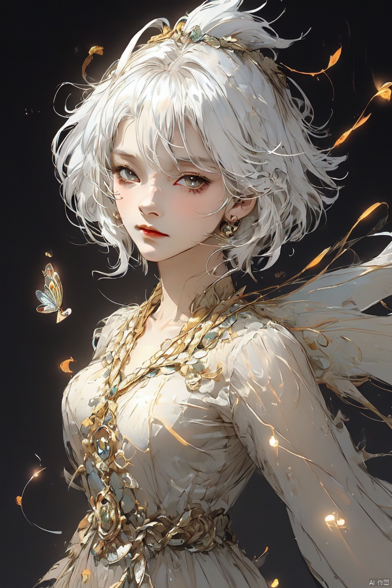  White hair fluttering, dragon mother flying into the sky