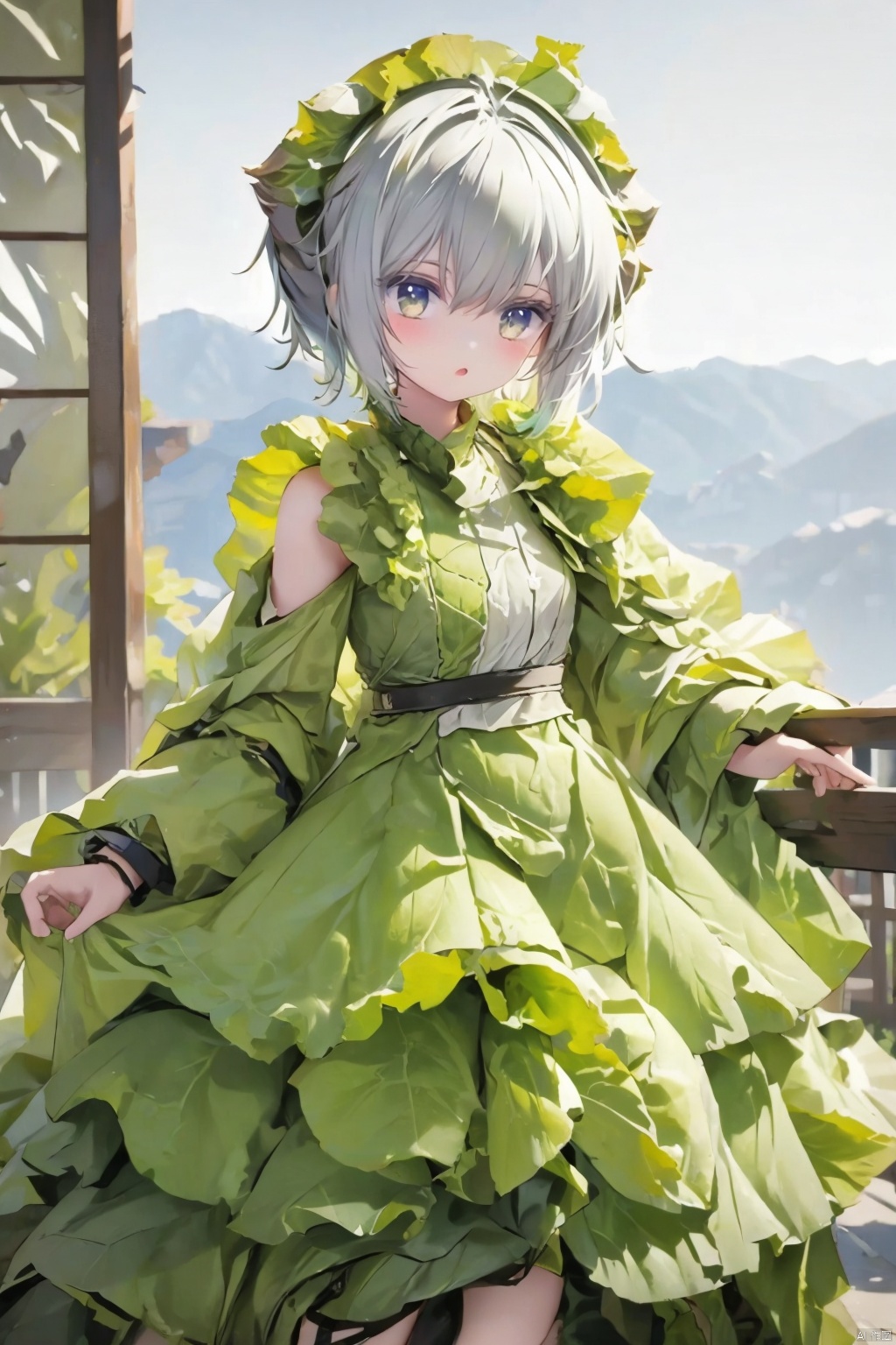  1girl,cabbage_dress, w_(arknights)