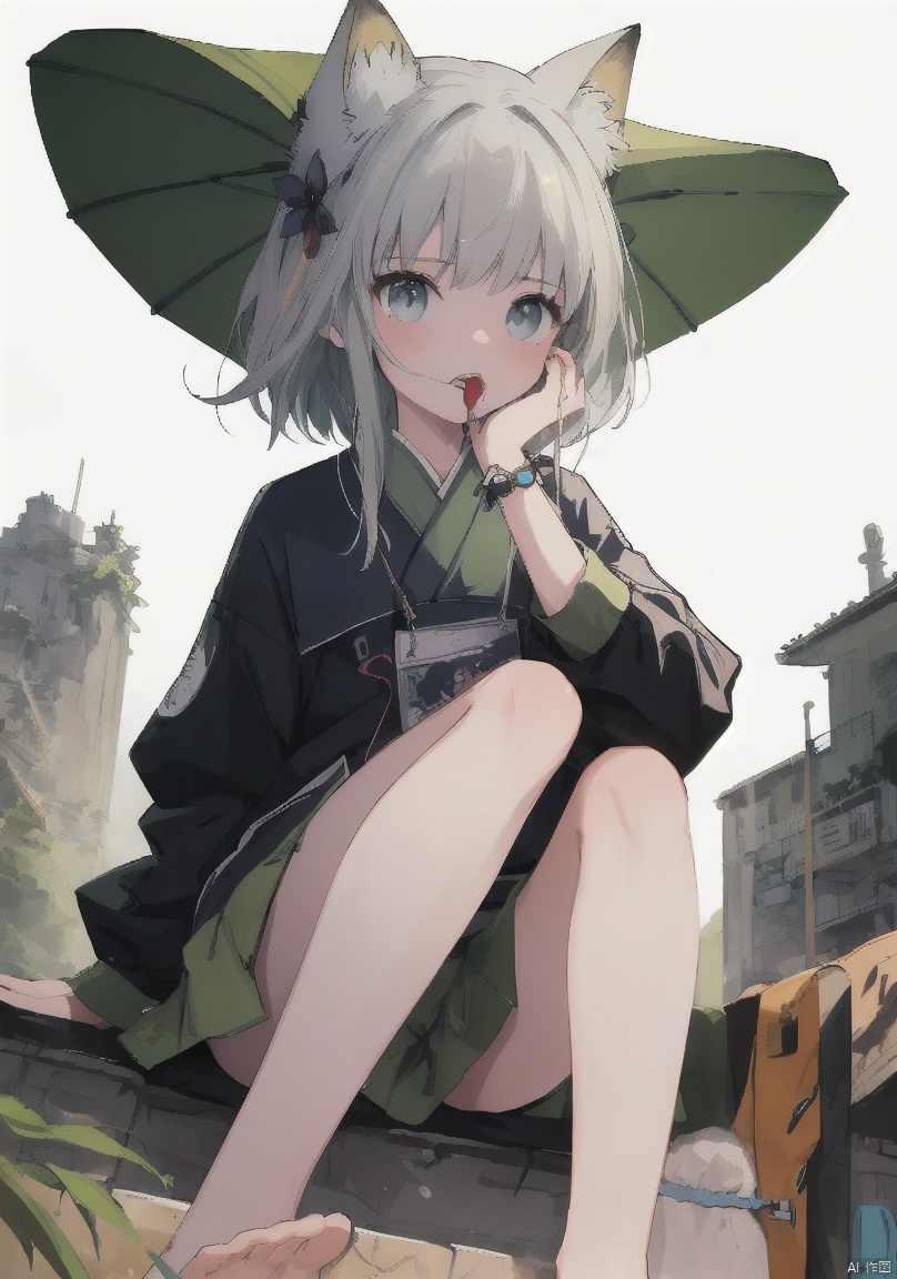  Masterpiece, best quality, illustration, ultra-detail, hdr, depth of field, (color), [artist Chen Bin], 1 girl, ****, toe, gawr gura, virtual map, foot, barefoot, foot focus, teeth, hair accessories, perspective shortening, striped hair, white background, mouth opening, sitting posture, si.