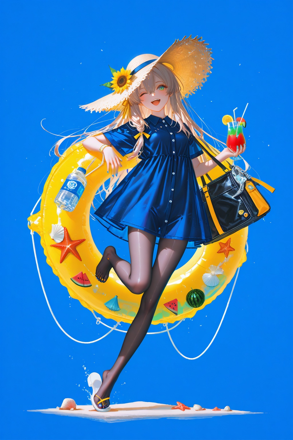black pantyhose,  (shiny pantyhose),  1girl by ikun on Tensor.Art