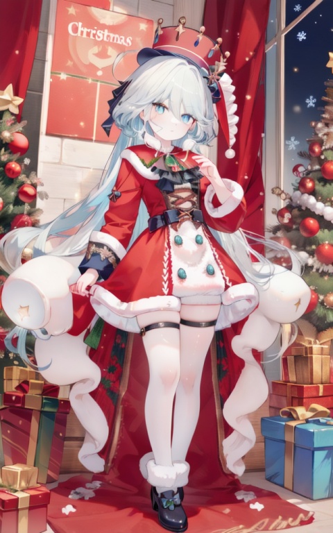  best_quality, extremely detailed details,loli,solo,1 girl,full_body,
pretty face,extremely delicate and beautiful girls,(beautiful detailed eyes),very_long_hair,
Christmas,Christmas_tree,Christmas_dress,Santa's Hat,red_dress,standing,
 none, , 4349, Anime, fantasy, wasteland