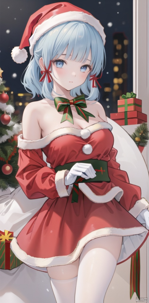  best_quality,masterpieces,extremely_detailed,
1girl,thighs,medium_breasts,upper_body,
Christmas,(santa_costume:1.35),(skirt:1.2)
kamisatoayakadef, masterpiece,bare_shoulders