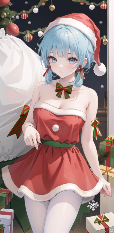  best_quality,masterpieces,extremely_detailed,
1girl,thighs,medium_breasts,upper_body,
Christmas,(santa_costume:1.35),(skirt:1.2)
kamisatoayakadef, masterpiece,bare_shoulders