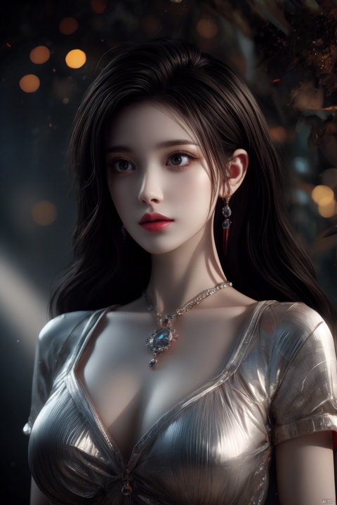 gorgeous woman created from diamond, silk, diamonds, gems, sparkling dots, in crystal cave background, style Darek Zabrocki, magic realism, gradient colors, cinematic lighting, bokeh, Ultra-detailed Quality 3D, 3d render octane, Unreal engine 5 effects, VFX, Isometric, Made in blender, 8k sharp focus, cinematic, ultrahd, highly detailed, ultra photorealism fantasy