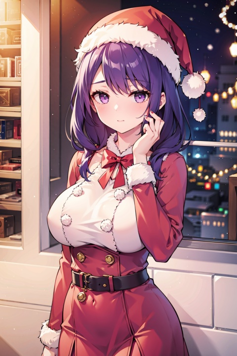 A girl, medium breasted, girl, Christmas