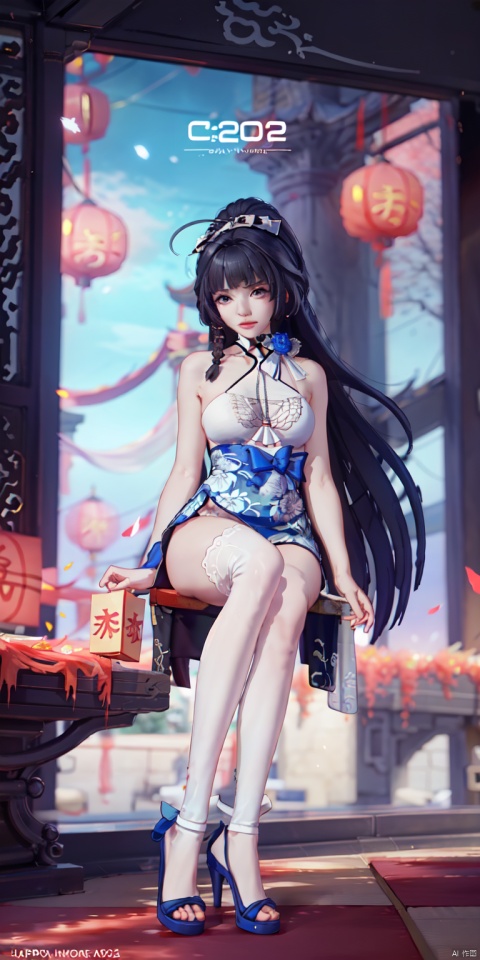  {artist:rella}, {artist:ask(askzy)},[artist:ningen_mame],artist:ciloranko, [artist:rei(sanbonzakura)],(hyper cute girl:1.1025), (flat color, vector art:1.3401), Chinese dragon theme, beautiful detailed eyes, hyper-detailed, hyper quality, eye-beautifully color, face, (her hair is shaped like a Chinese dragon, Chinese dragon, hair, Chinese dragon:1.2763), (1girl:1.2155), (high details, high quality:1.1576), (backlight:1.1576), high quality, (title:happy new year 2024:1.3), (cover design:1.2), simple background, cover art, trim, album_art, 
/, /, /, /, /, /, /, 
1girl, (chibi), Aeterna Purum: white dress,, thighhighs, long hair, white gloves, white thighhighs, purple eyes, hair ornament, breasts, flower, highheels,
/, /, /, /, 
(((holding a little Chinese dragon))), (((sitting, Chinese dragon on legs))), [[smile]], large breast, dragon, (((Chinese dragon print))), (Loong:1.2), pajamas, kimono, bare shoulders, 
/, /, /, /, /, /, 
lantern, red background, ((simple background)), ((happy new year 2024, new year theme, new year, 2024, gift box,)), (red decorations on dragon), ((Chinese new year)), Chinese knot, red ornaments, spring festival, 
/, /, /, /, /, /, /, 
hair with body, CTA dress, CAY leg, Loong hands, body with Loong, dress with Loong, light particles, (Hair with Loong:1.2155), small breast with Loong, 1girl, small breast, marbling with hair and clothes, (original:1.1025), (arm down:1.1025), (paper cutting:1.1025), 
------, 
Low saturation, grand masterpiece, Perfect composition, film light, light art
