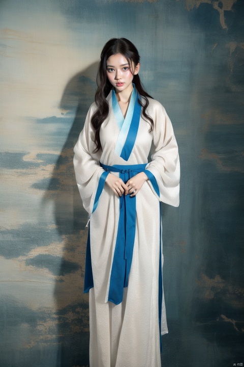 HDR,UHD,8K,Highly detailed,best quality,masterpiece,    absurdres,incredibly absurdres,reality,realistic,(solo:1.2), silk cloth, 80sDBA style, Hanfu, chinese dragon texture hanfu, 1 girl