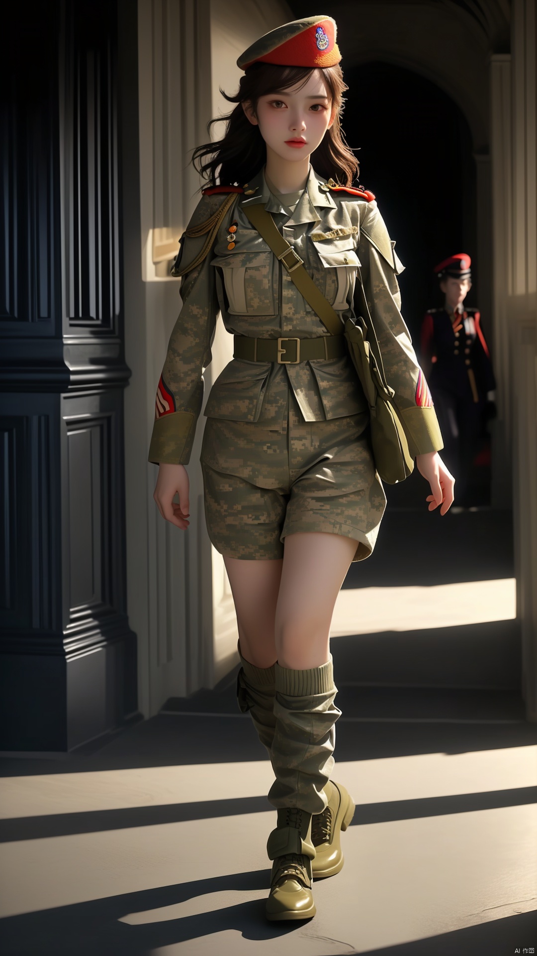  ((best quality)), ((masterpiece)), ((ultra-detailed)), extremely detailed CG, (illustration), ((detailed light)), (an extremely delicate and beautiful), (5 beautiful British female soldiers:1.5), young, (cinematic composition), ( walking towards the camera, dramatic lighting,Looking towards the camera:1.1), (Tall, tall, and sexy:1.1), (group shot, gathered, friends), (multiple girls:1.2), looking at viewer, standing, sitting, Camouflage clothing, v-signs