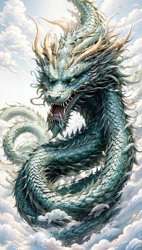  masterpiece,best quality,
no humans, dragon, white background, claws, open mouth, solo, scales, simple background, tongue, whiskers, watermark, fangs, sharp teeth, web address,Ink painting, greendesign,yudiao, hongxiu