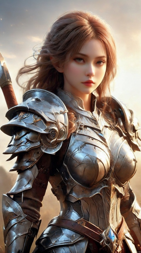  The female soldier wore a suit of fine white armor and looked imposing. The texture of the armor was hard and smooth, it seemed to be made of an unknown metal, and it radiated a faint glow. The e breastplate part of the armor is carved with an intricate pattern that reveals mysterious and ancient beliefs.
The female warrior's arms are covered with long arms, and the shape of the arms echoes the armor, which adds a sense of beauty and provides a certain protection. In her hand she clutched a huge tomahawk, its body deep black and exuding a strong metallic texture. The surface of the axe is carved with complex lines, which seem to contain mysterious powers, reminiscent of ancient legends.
The handle of the tomahawk is partially composed of a stout wooden pole covered with a rough texture, giving it a thick and tough feel. At the end of the handle is a sharp iron spear, which can be used as an additional weapon. The shape of the whole tomahawk is very rough and powerful, and it seems to have endless strength and endless courage.
1 girl,full body,
render,technology, (best quality) (masterpiece), (highly detailed), 4K,Official art, unit 8 k wallpaper, ultra detailed, masterpiece, best quality, extremely detailed,atmospheric,highdetail,exquisitefacialfeatures,futuristic,sciencefiction,CG,