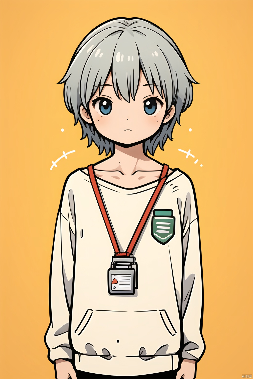  ((masterpiece, best quality)),sd mai, flat illustration,((1boy)),looking_at_viewer,simple_background,sportswear, closed_mouth,collarbone,upper_body,clothes_pull,outline,pulled_by_self,strap_pull,solo,, sd mai
