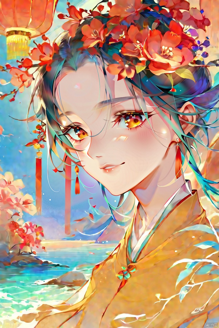 by akizero, portrait, photorealistic,amazing quality,highres, stunning color, radiant tones, best lighting and shadow, ultra-detailed, amazing illustration, an extremely delicate and beautiful,(score_9,score_8_up,score_7_up,score_6_up,score_5_up), ancient chinese style, Starting from tomorrow, be a happy person.
I have a house, facing the sea, with spring warmth and blooming flowers.
From tomorrow, What the flash of happiness told me,I will tell everyone.
Give each river and each mountain a warm name.
Strangers, I also bless you.
May you have a bright future.
May you and your lover end up together.
May you find happiness in the mortal world.
I only wish to face the sea, with spring warmth and blooming flowers.
