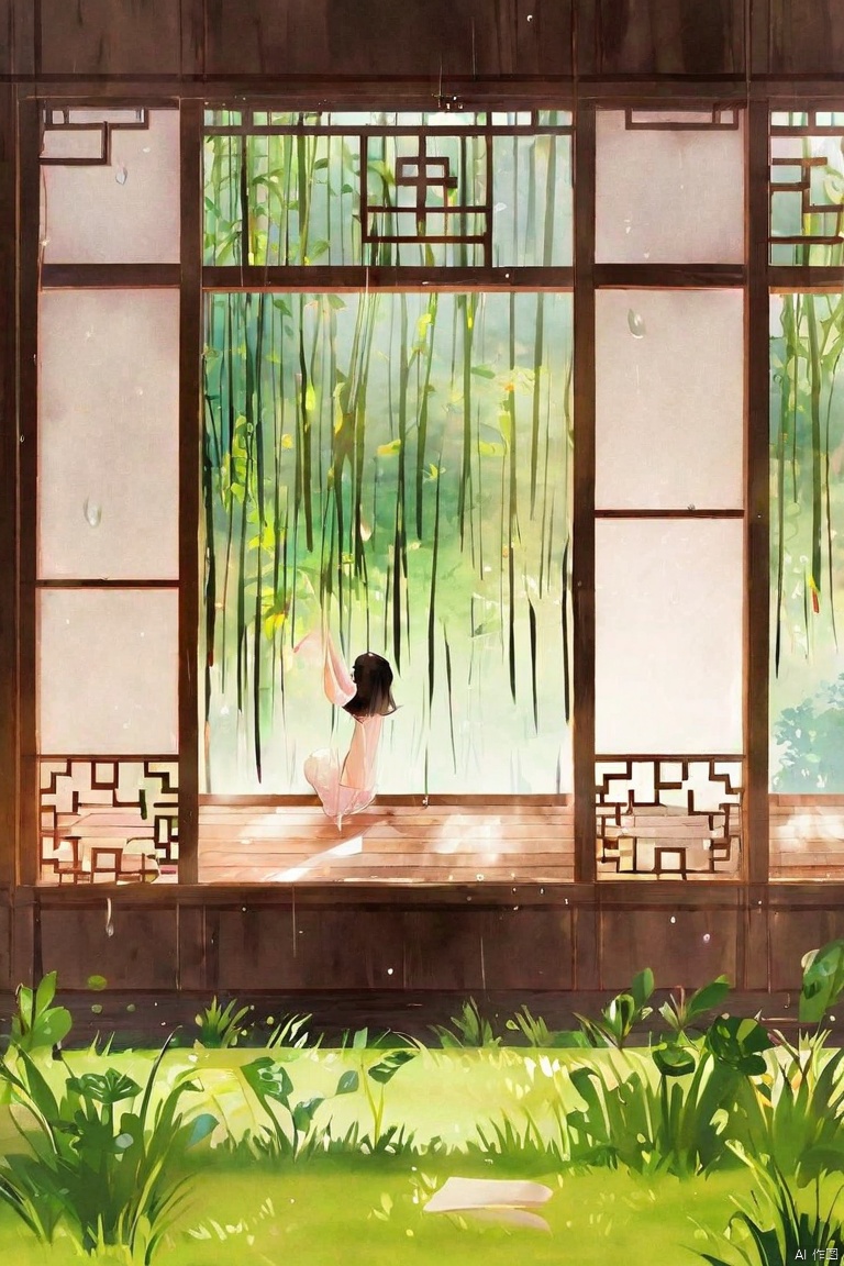  by ajimita, (score_9,score_8_up,score_7_up,score_6_up,score_5_up), ancient chinese style, morning rain in Weicheng wets the light dust,
The guesthouse is green, the willows are spring