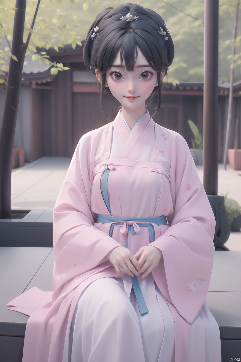  1girl, hanfu,