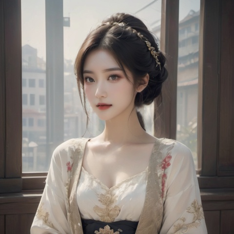 1girl,best quality,masterpiece,RAW photo, detailed face, beautiful symmetrical face, cute natural makeup, sadness, feminine, highly detailed, a 1girl, (full body:0.8),  oriental minimalism, subtle elegance, hd , in the style of elegant clothing,  realistic yet ethereal, simplistic designs, oriental, whimsical shapes, serene harmony beautiful symmetrical face, elegant, feminine, highly detailed, intricate,best quality, ultra-detailed, masterpiece, hires, 8k,(photorealistic),transparent,SKY,dingxianghua,cancer