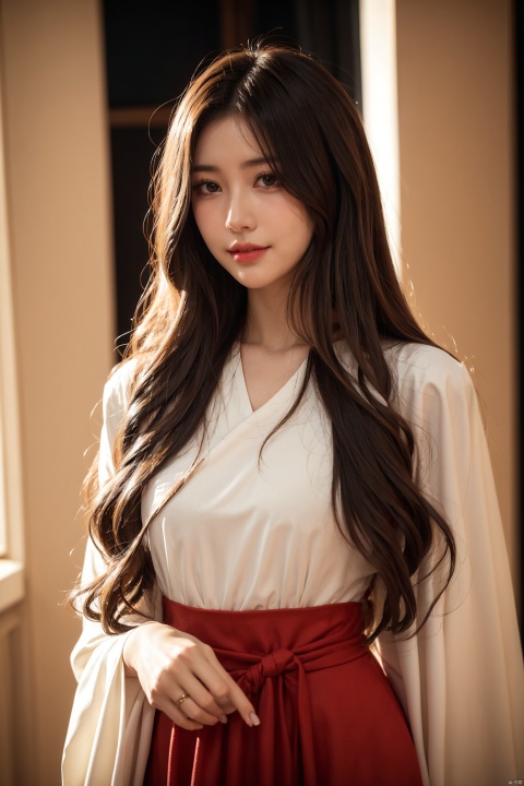  girlvn01, 1girl, hanfu, smile, Stunningly Beautiful girl, Haute_Couture, designer dress, wearing Haute_Couture, posing for a picture, fashion show, long shaped face, dark red eyes, sandy blonde side-wept hair, long hair, long ringlets, catwalk aesthetic, details, highest, amazing,
