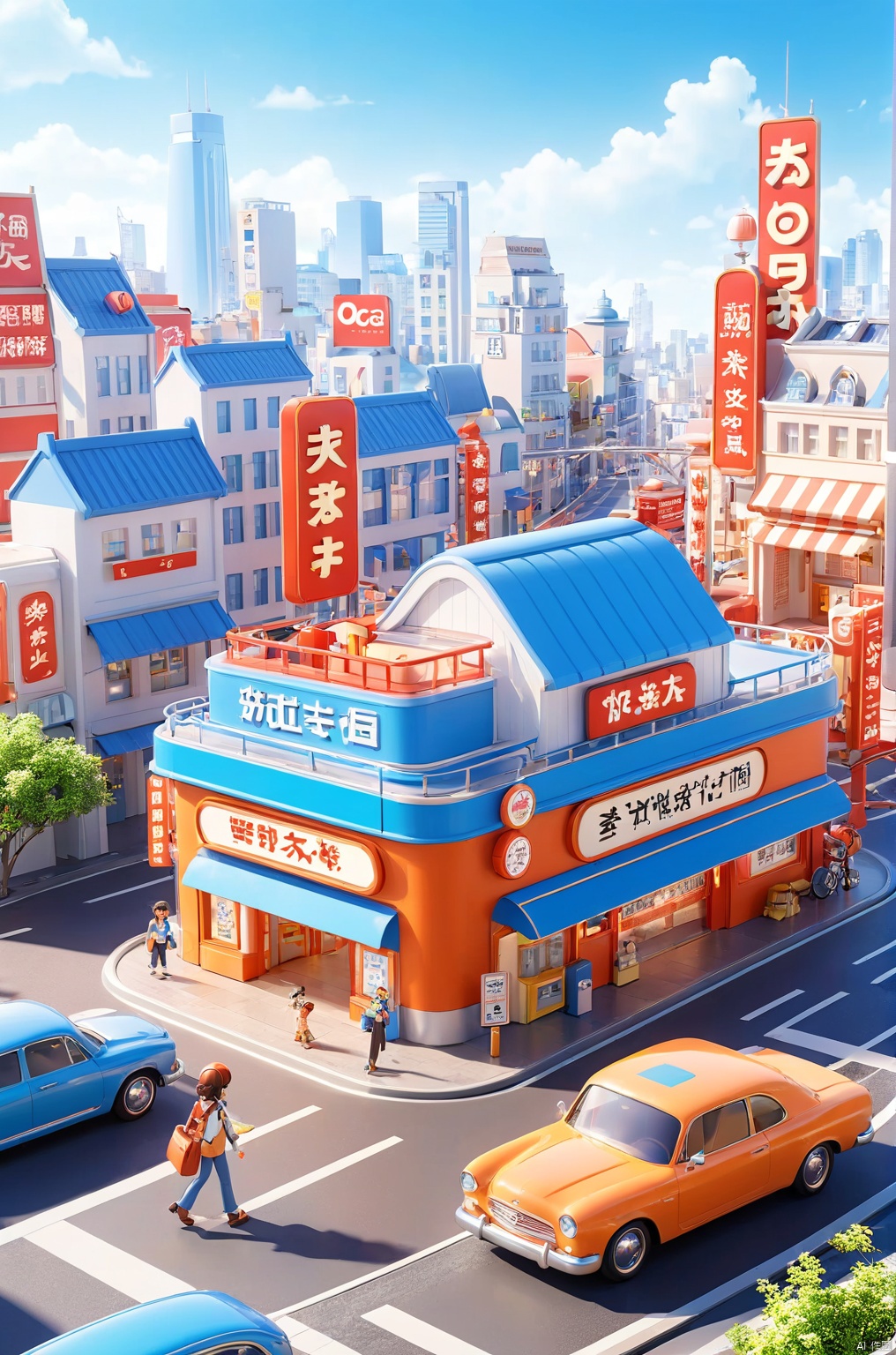  3D_style
May Day travel, outdoor, bright colors, city, travel

professional 3d model, anime artwork pixar, 3d style, good shine, OC rendering, highly detailed, volumetric, dramatic lighting,